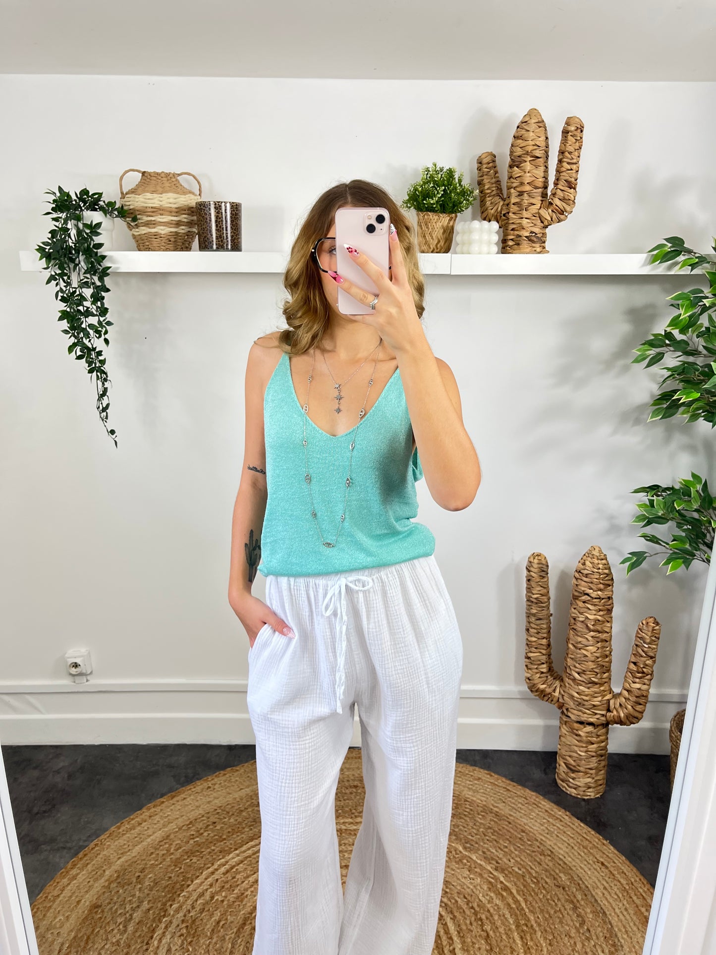 Pantalon Armance blanc