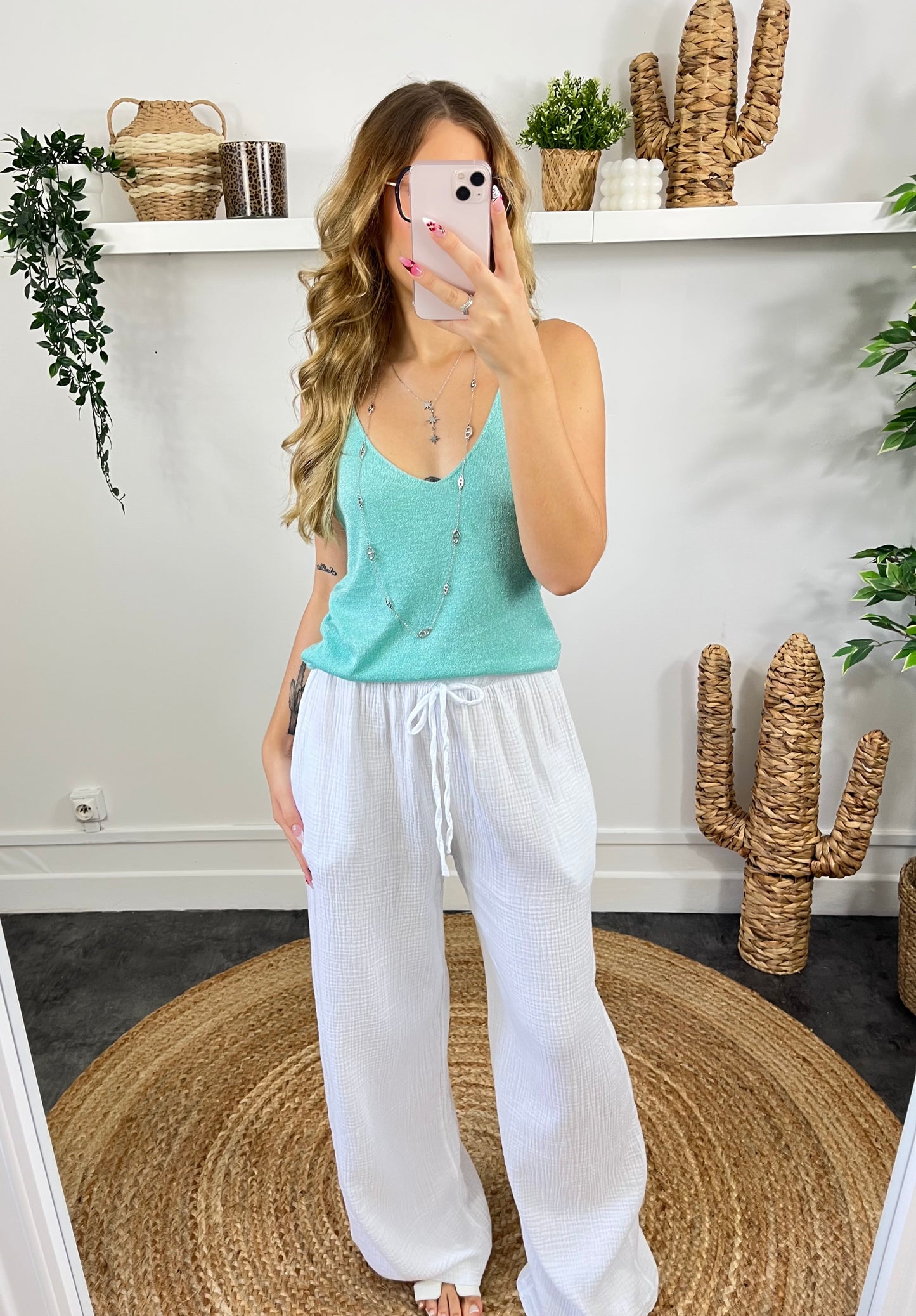 Pantalon Armance blanc