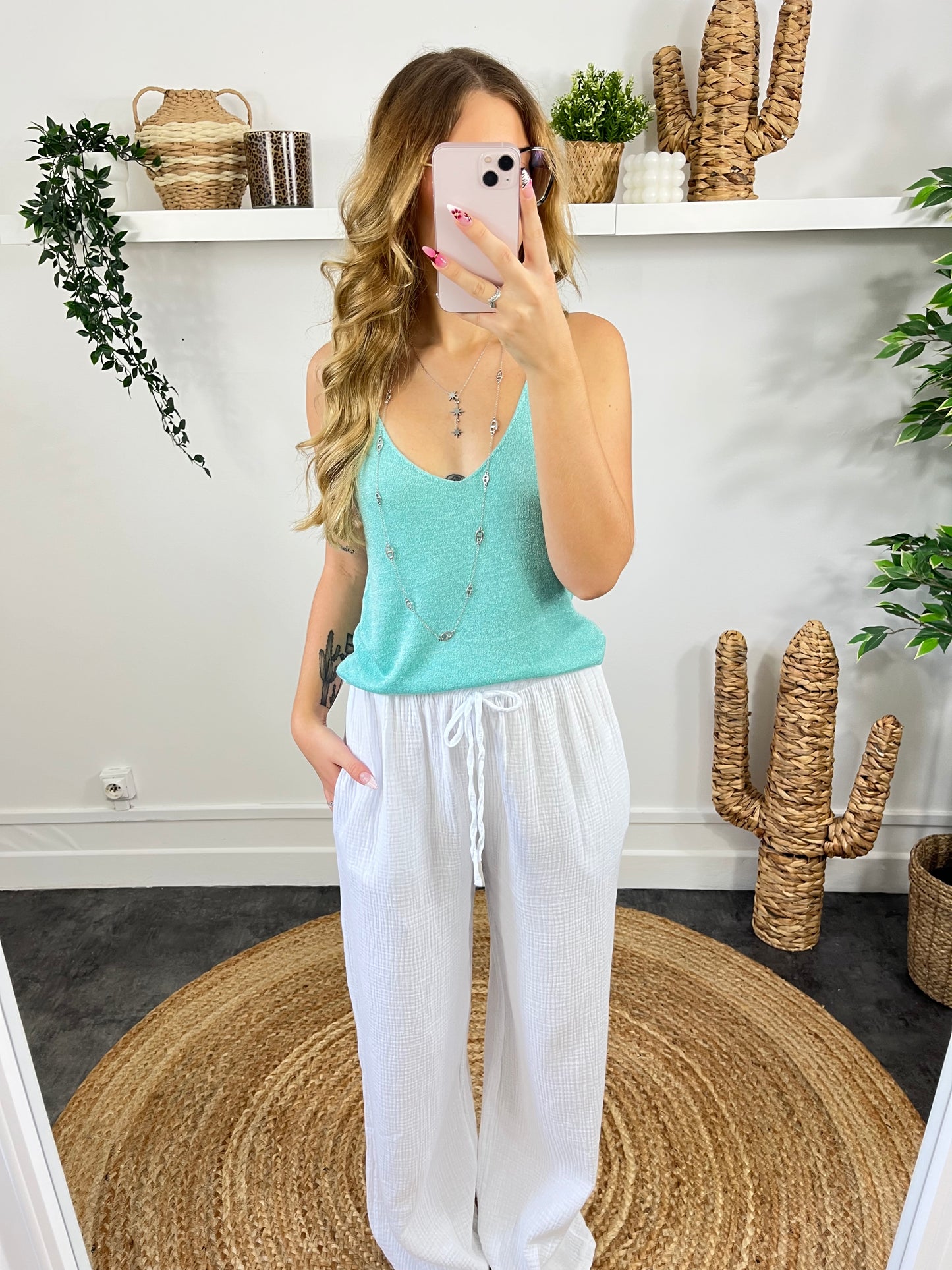 Pantalon Armance blanc