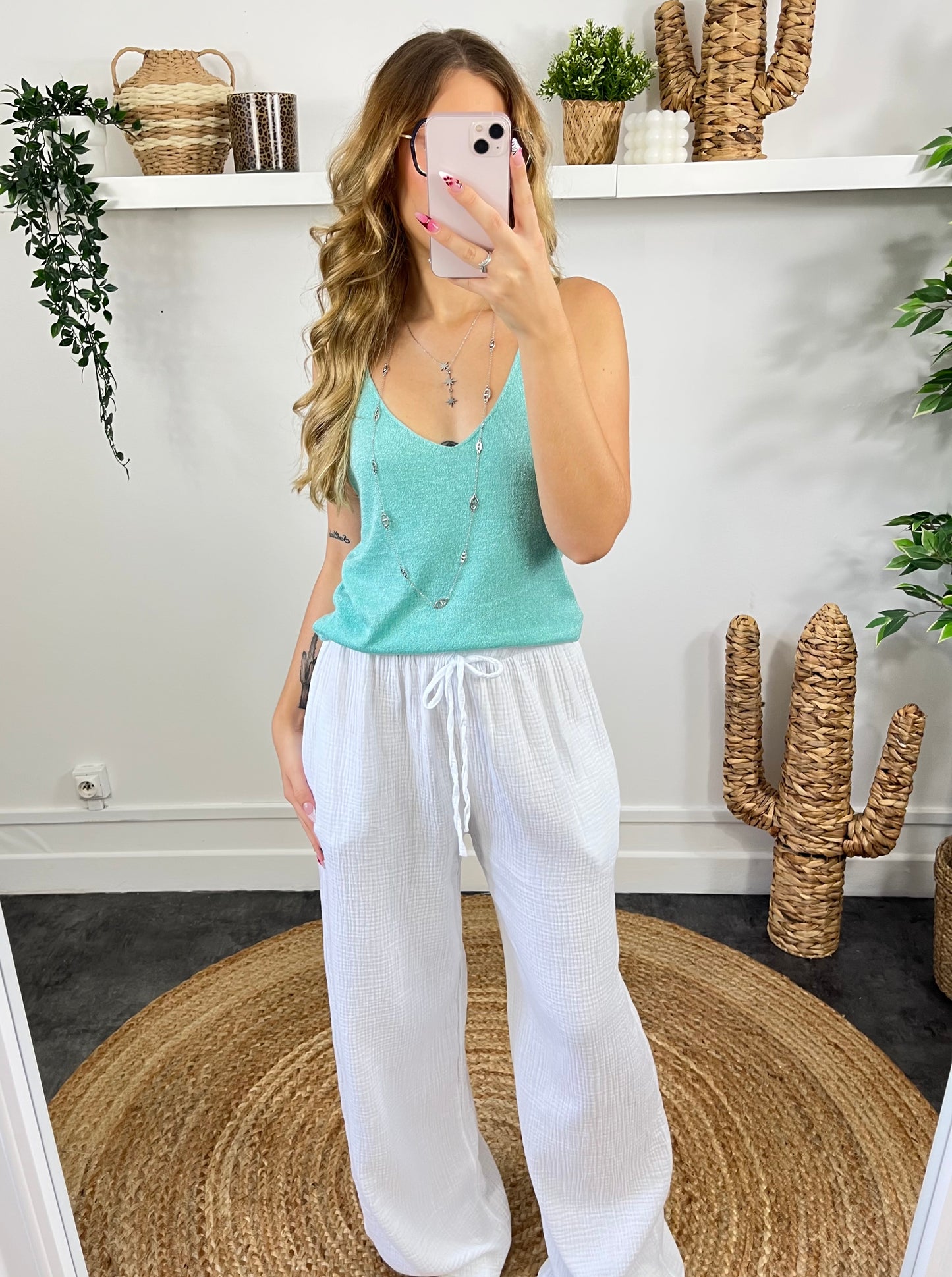 Pantalon Armance blanc