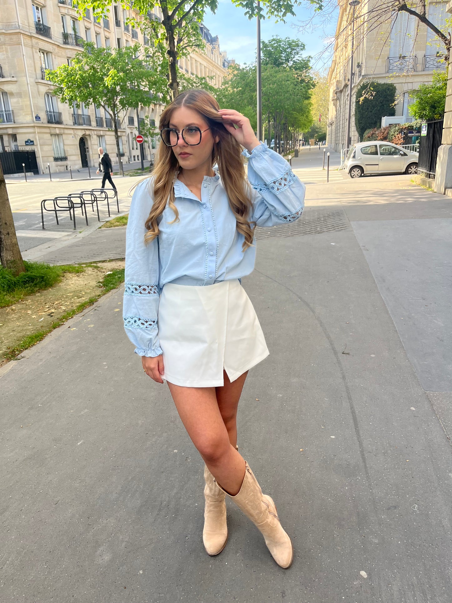 Jupe short Joye blanc