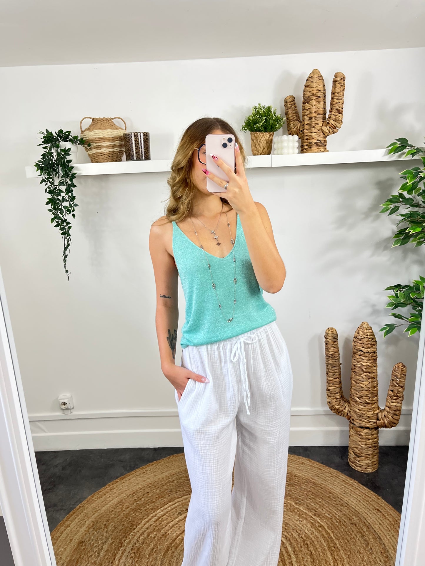 Pantalon Armance blanc