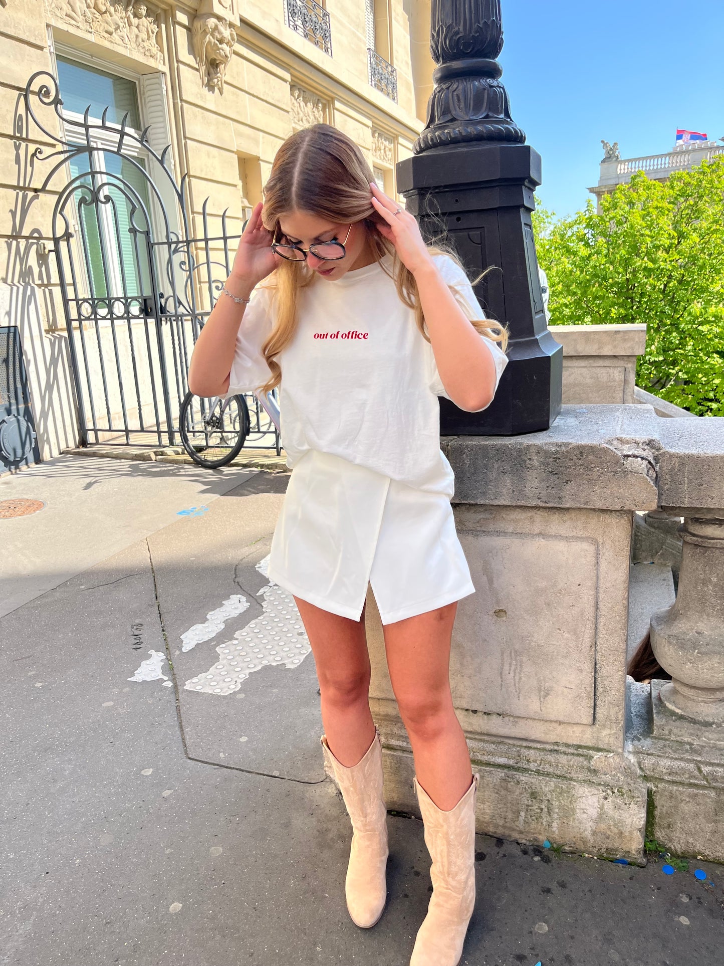 Jupe short Joye blanc