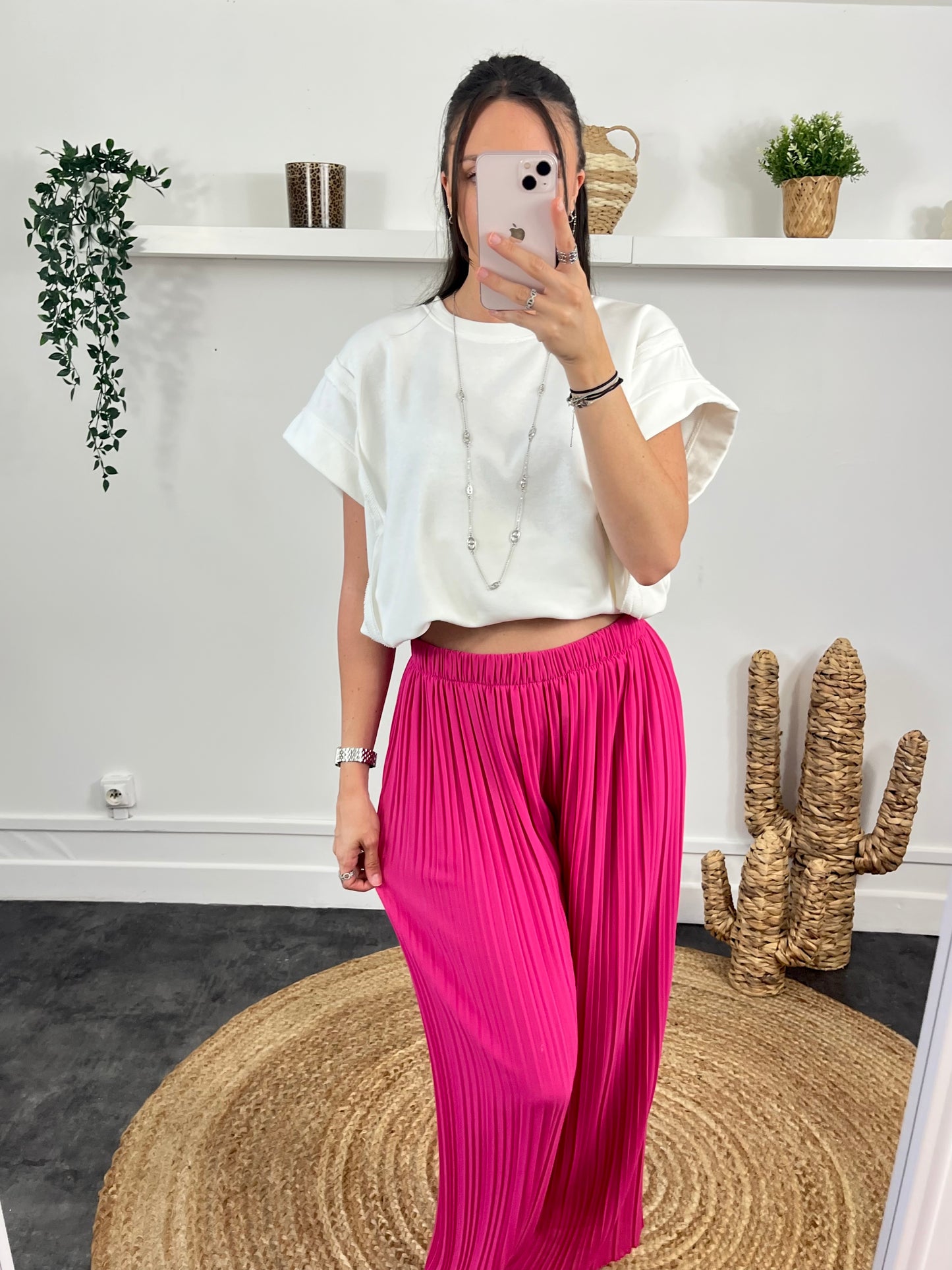 Pantalon Emie rose fuchsia