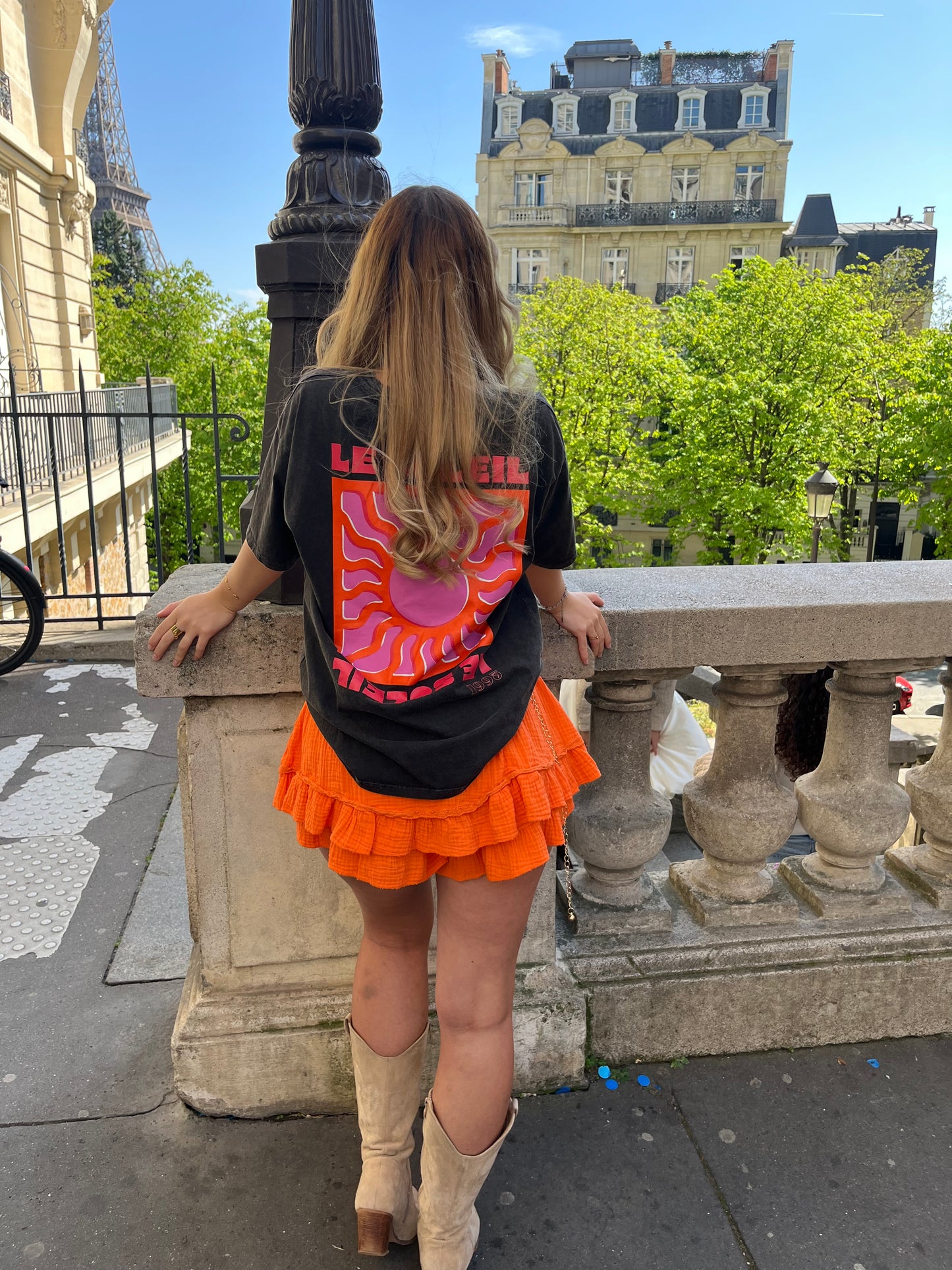 Jupe short orange Alix