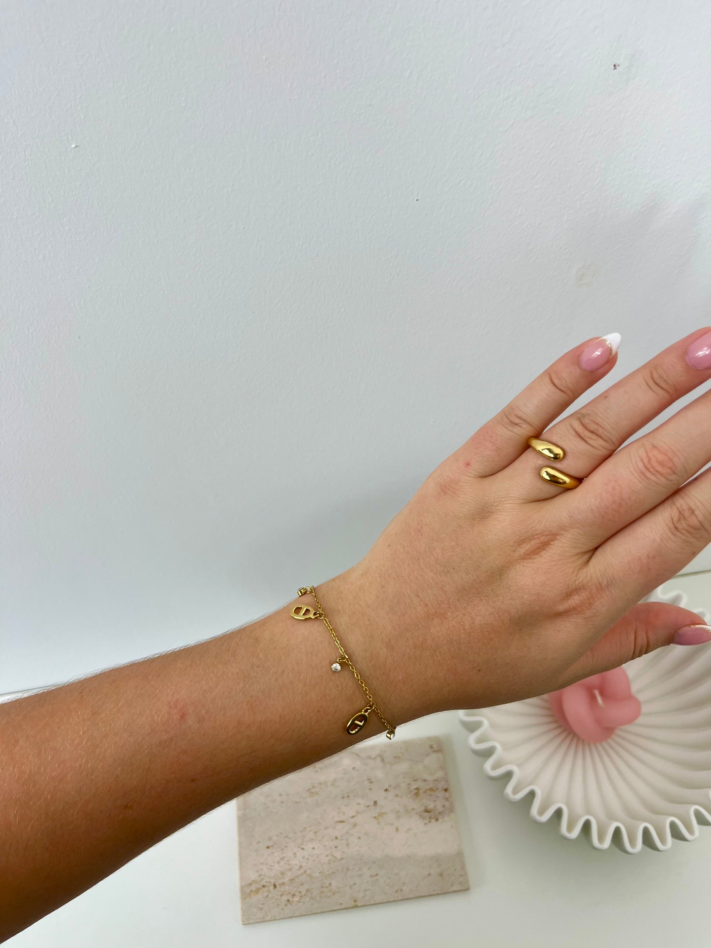 Bracelet Jade doré