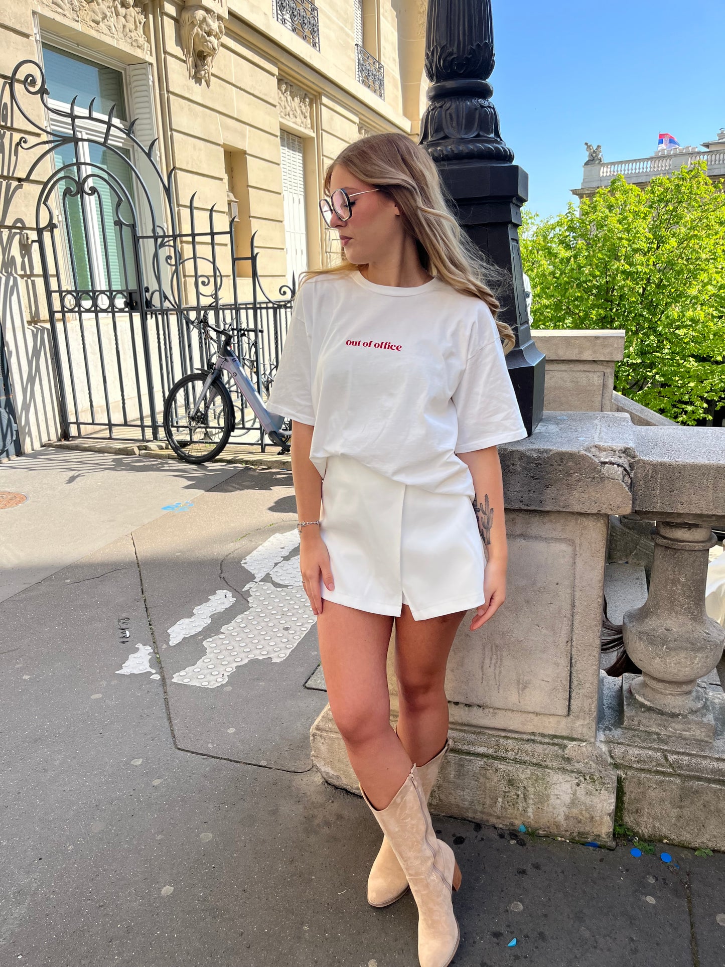 Jupe short Joye blanc