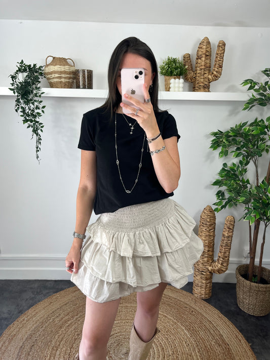 Jupe short Elia beige