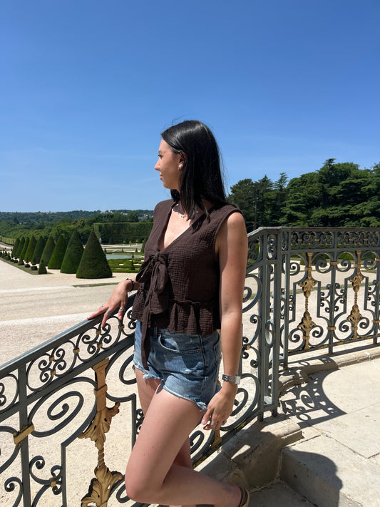 Top Alizée marron