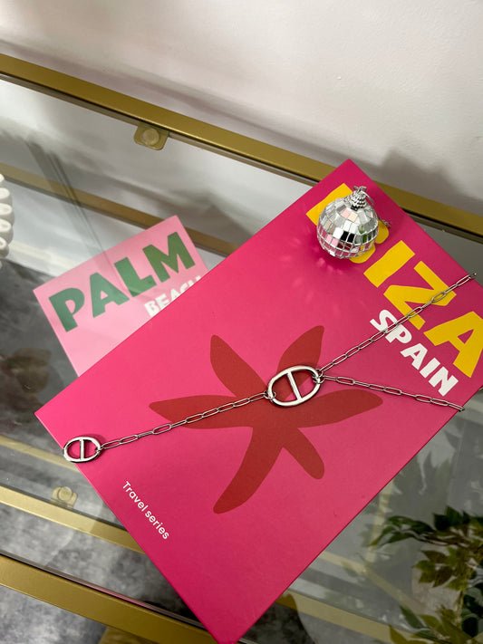 Sautoir Emy argenté