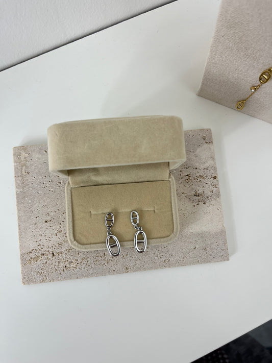 Boucles d’oreilles Théa argenté